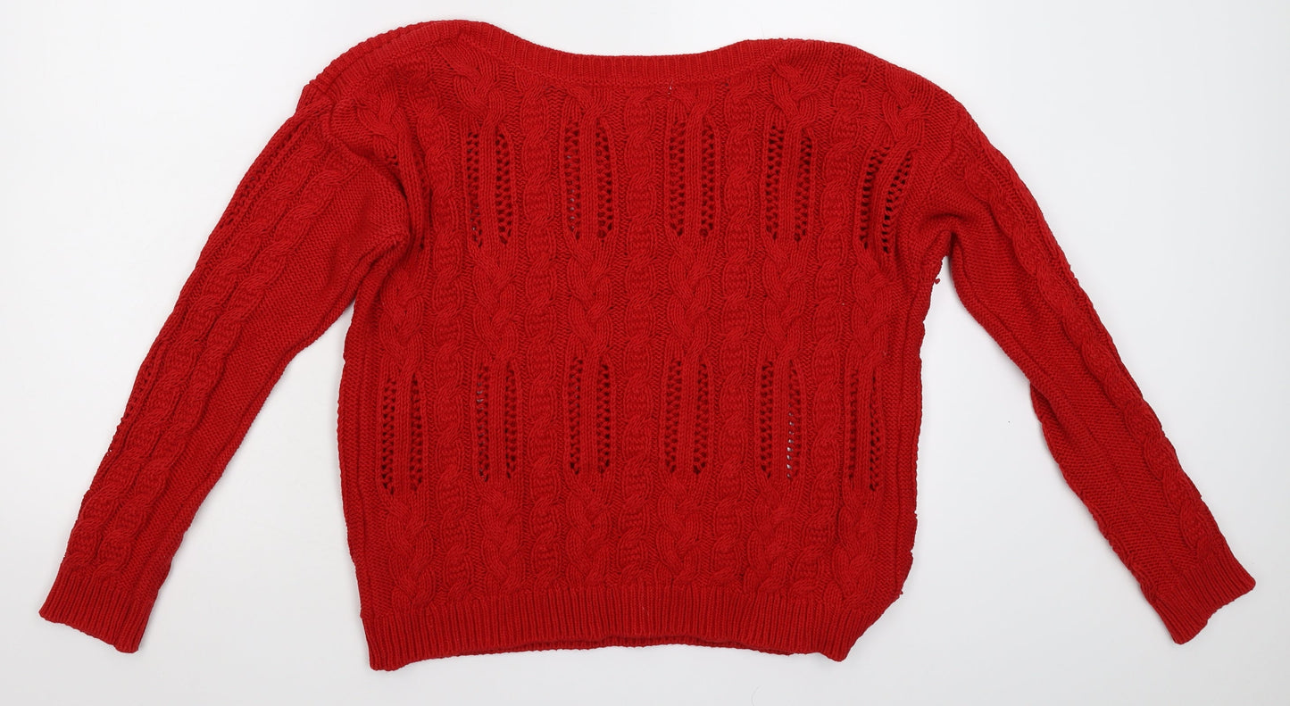 label of graded goods Womens Red   Pullover Jumper Size M