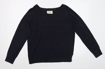 Additional front view of Papaya women’s blue jumper, size UK 12