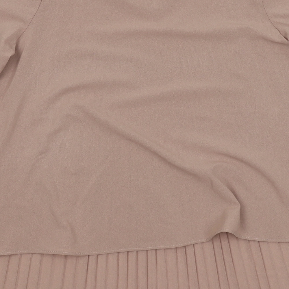 Womens UK Size 12 Zanzea Beige Camisole T-Shirt