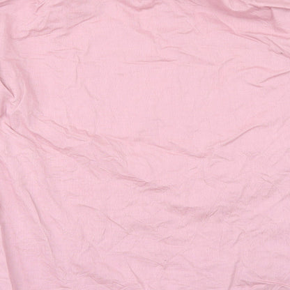 Mens UK Size 17.5 Marks and Spencer Pink  Button-Up Long Sleeve Casual Shirt