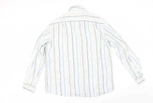 Bar Harbour Mens Multicoloured Striped   Button-Up Size L