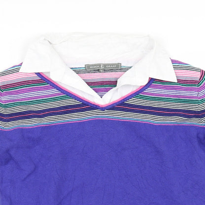 Jessica Graaf Womens Purple   Pullover Jumper Size M