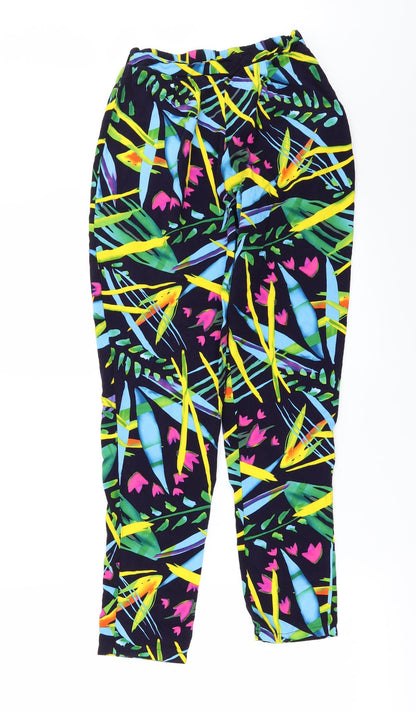 Avon Womens Blue Floral  Trousers  Size 8 L27 in