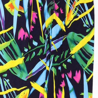 Avon Womens Blue Floral  Trousers  Size 8 L27 in