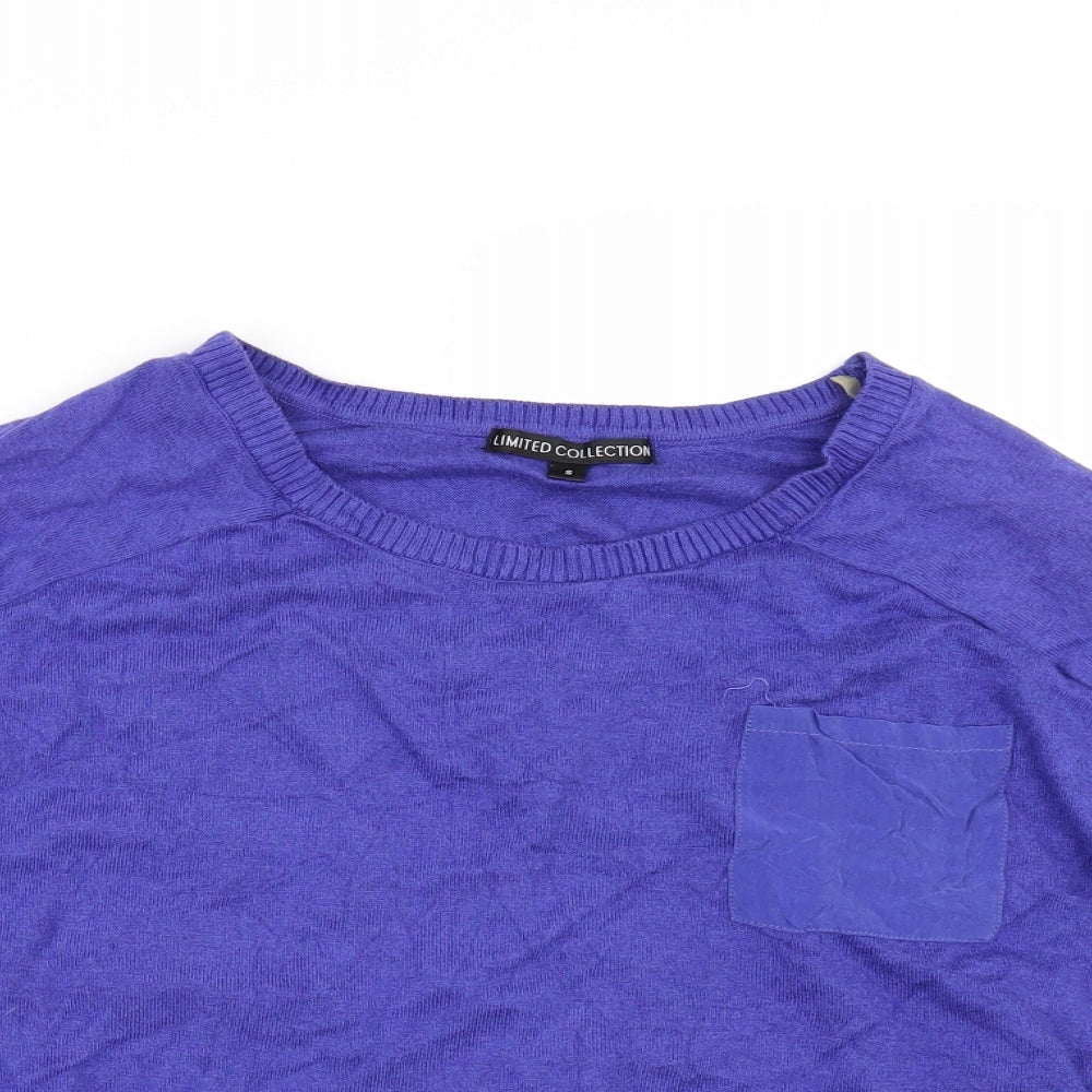 Marks and Spencer Womens Purple   Pullover Jumper Size S  - Gathered Sides