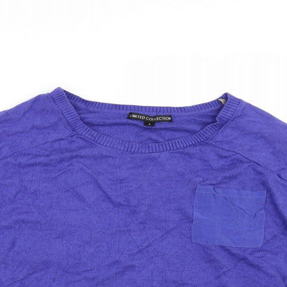 Marks and Spencer Womens Purple   Pullover Jumper Size S  - Gathered Sides