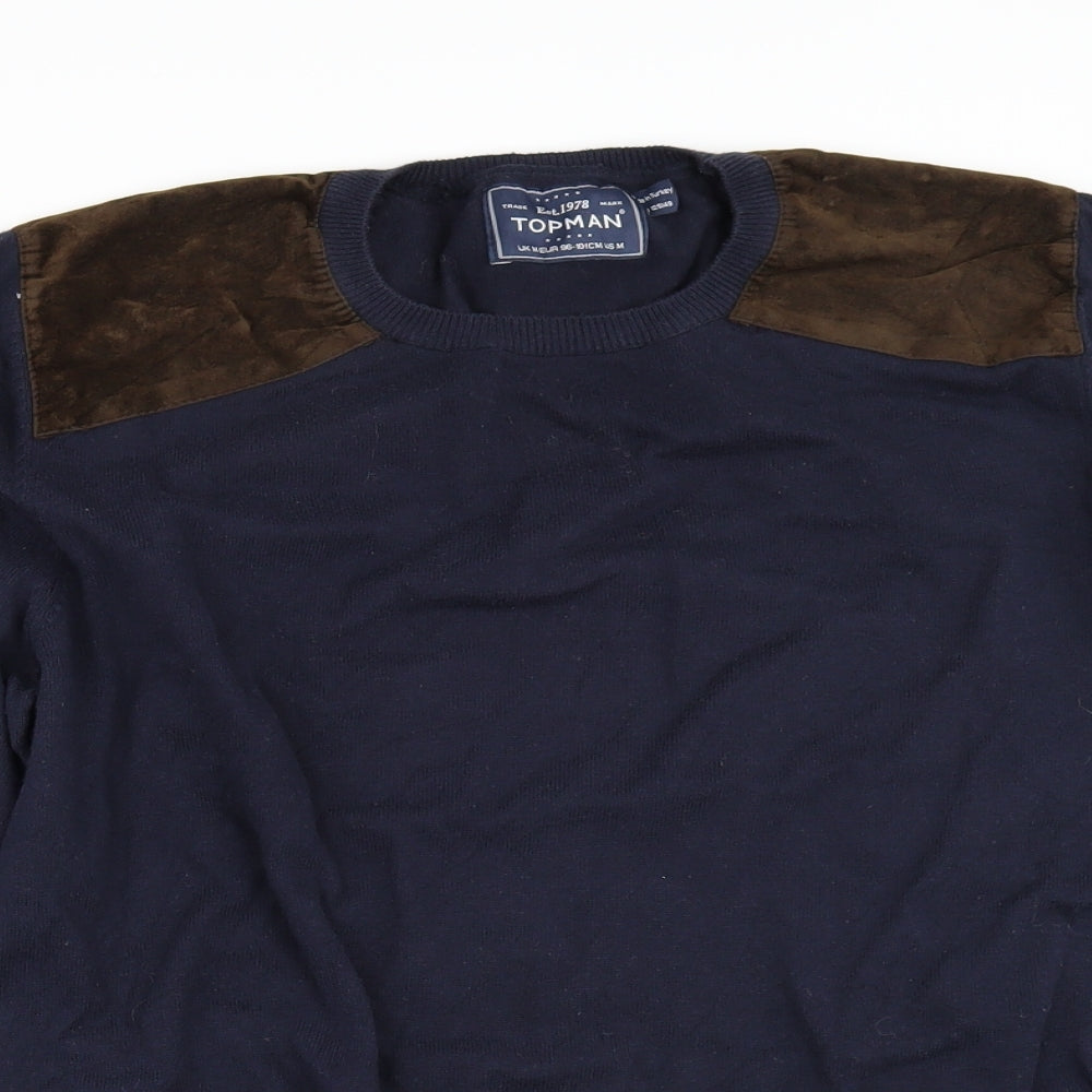 Topshop Mens Blue   Pullover Jumper Size M