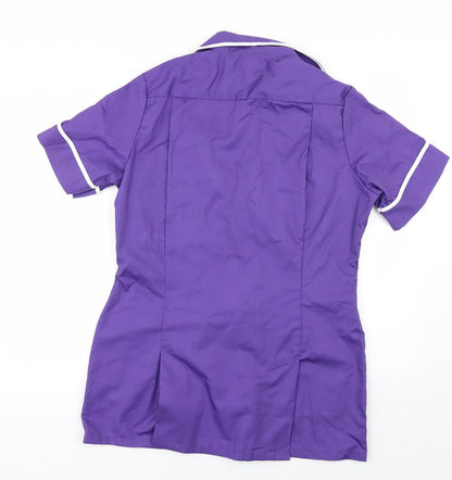 Alexander Del Rossa Womens Purple   Tunic Blouse Size L  - Workwear