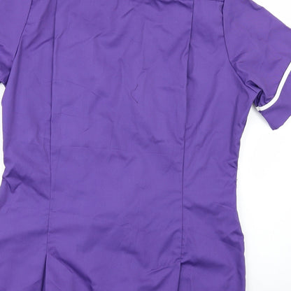 Alexander Del Rossa Womens Purple   Tunic Blouse Size L  - Workwear