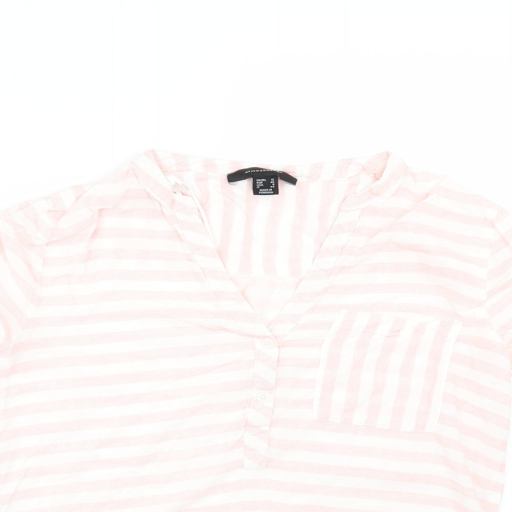 Primark Womens Pink Striped  Tunic Blouse Size 12
