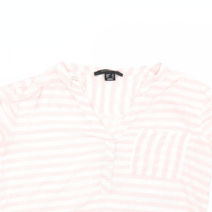 Primark Womens Pink Striped  Tunic Blouse Size 12