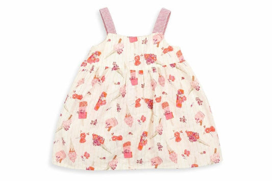 Monsoon Girls Beige Geometric  A-Line  Size 9-12 Months