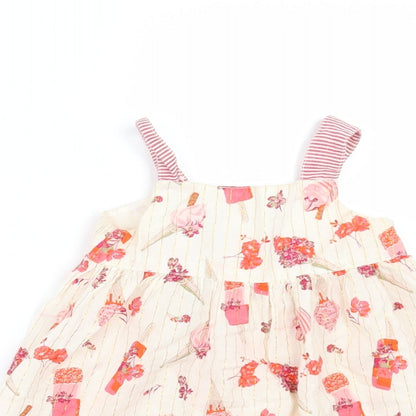 Monsoon Girls Beige Geometric  A-Line  Size 9-12 Months