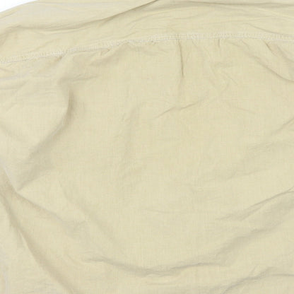 Rough Justice Mens Beige    Button-Up Size M