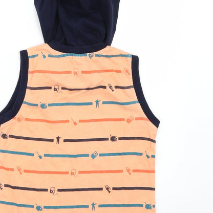 Taeko Boys Orange Striped  Basic T-Shirt Size 2-3 Years