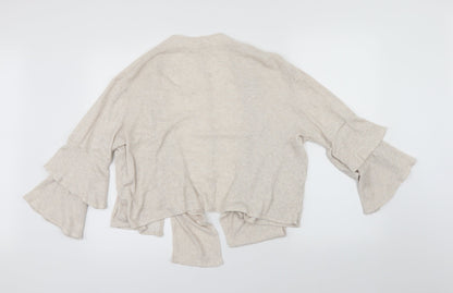 Urban Womens Beige   Cardigan Jumper Size M  - flared sleeves