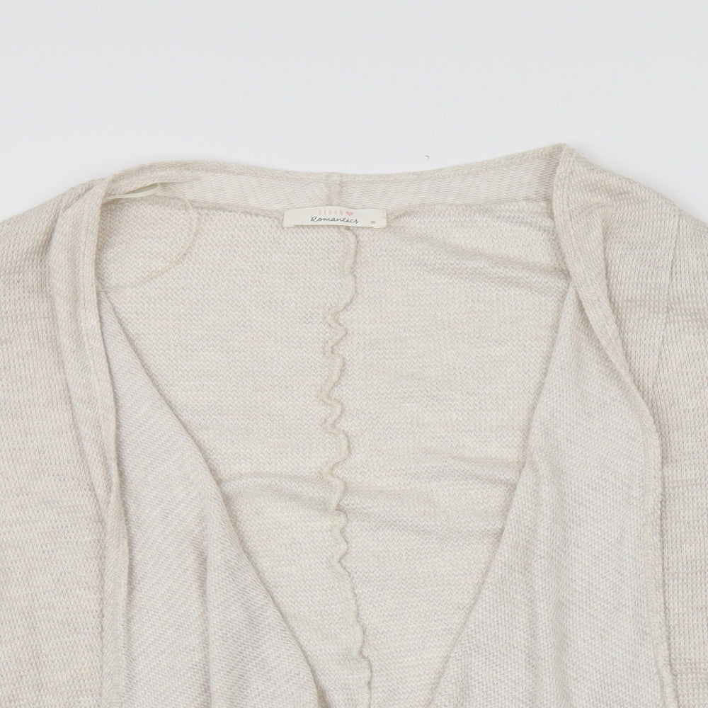 Urban Womens Beige   Cardigan Jumper Size M  - flared sleeves