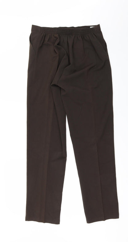 Womens UK Size 14 Classic Image Regular Fit  Brown Trousers