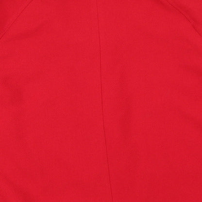 Womens UK Size 16 Gold Red Pea Coat