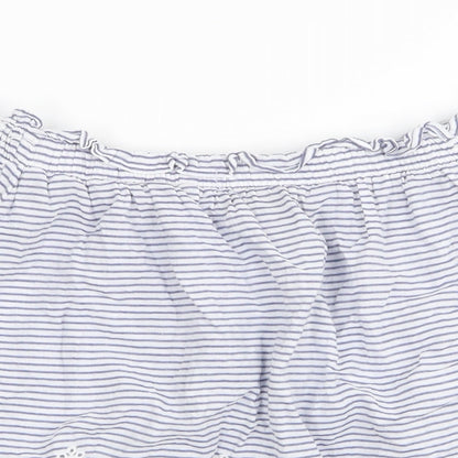 Primark Womens Blue Striped  Basic Blouse Size 4