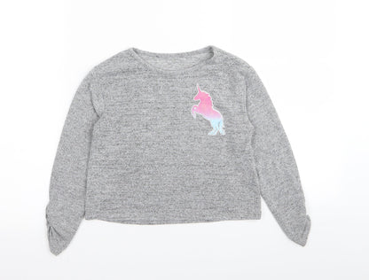 by very Girls Grey   Basic T-Shirt Size 6 Years
