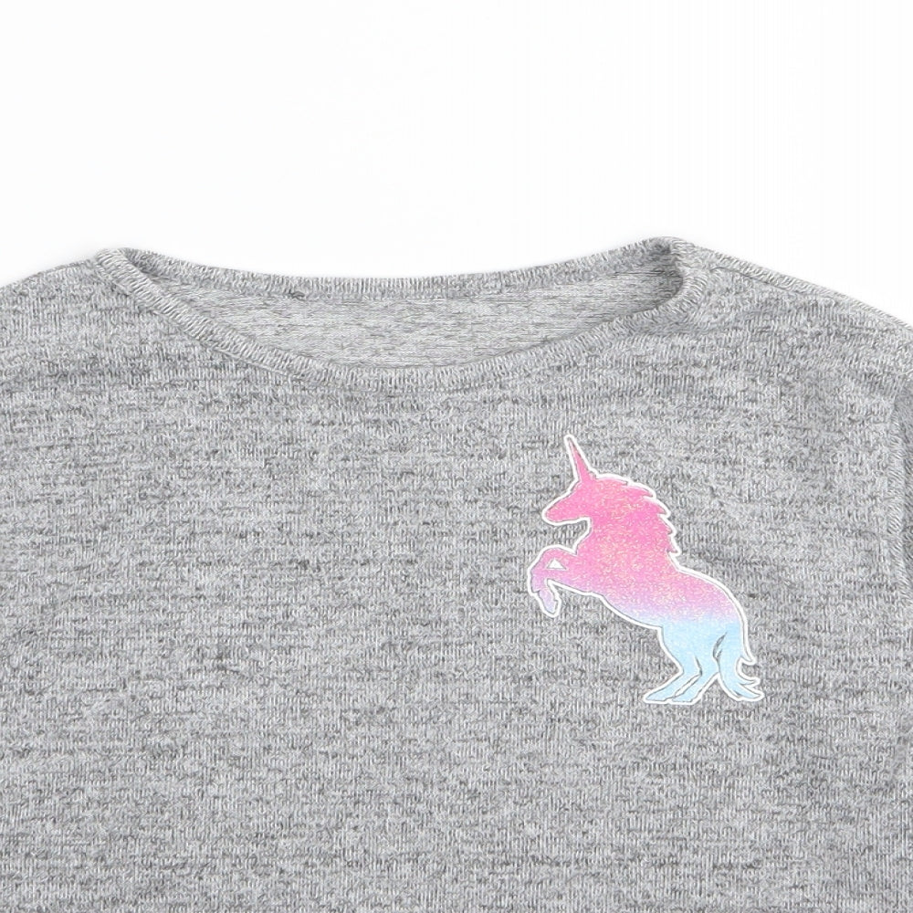 by very Girls Grey   Basic T-Shirt Size 6 Years