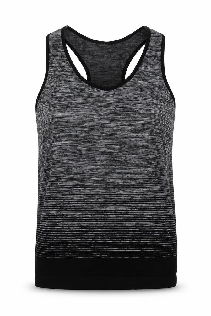 Womens Black Striped  Basic Tank One Size