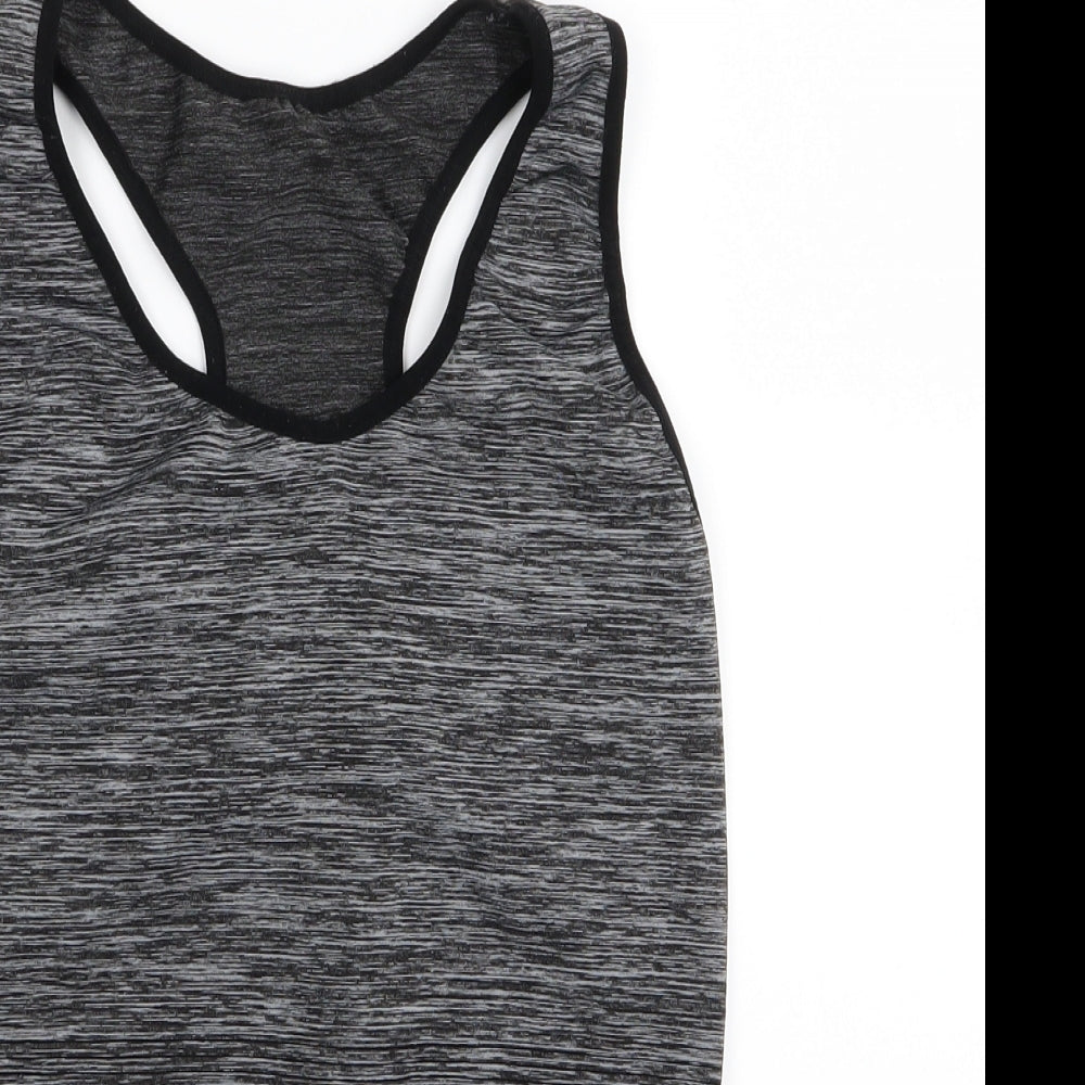 Preworn Womens Black Striped  Basic Tank One Size