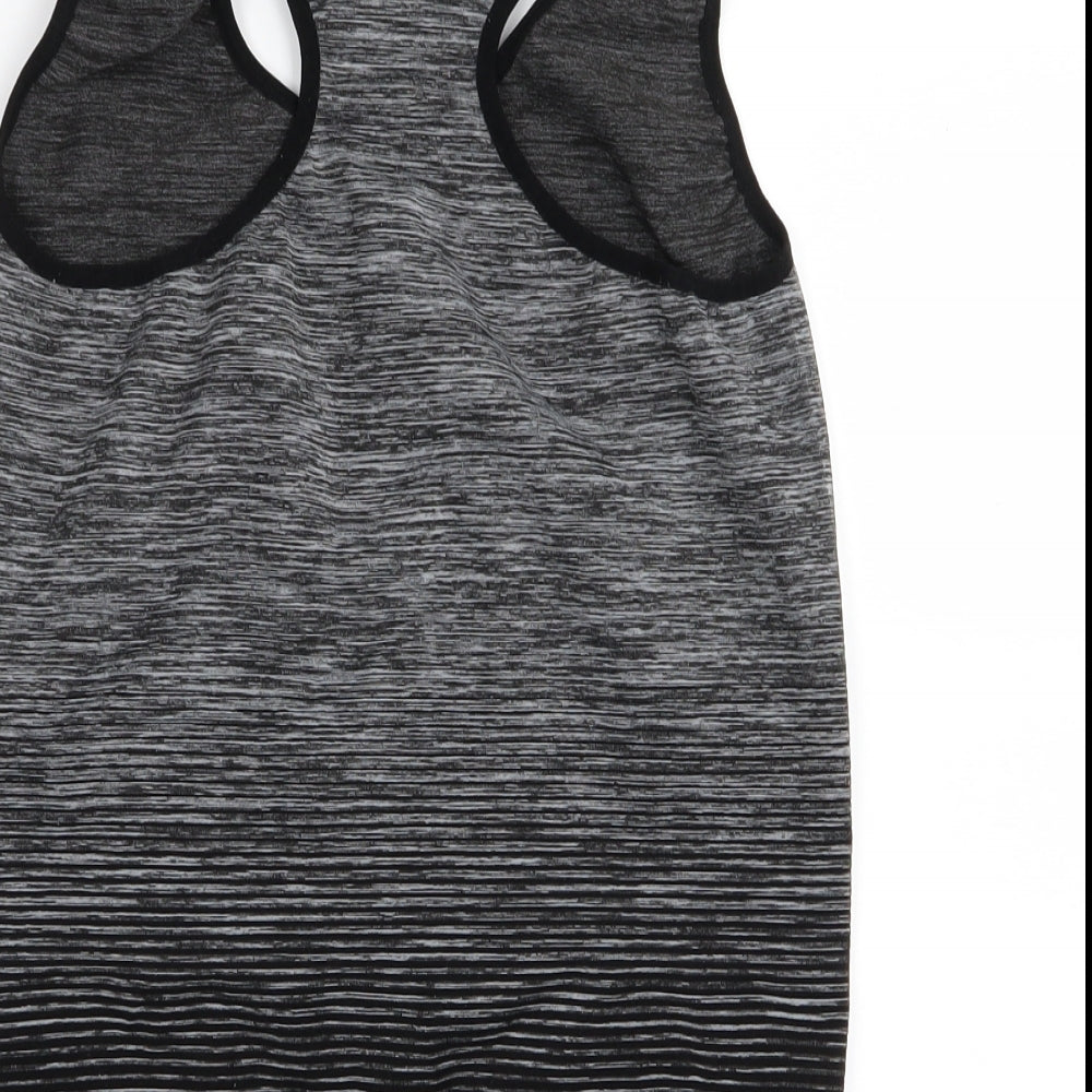 Preworn Womens Black Striped  Basic Tank One Size