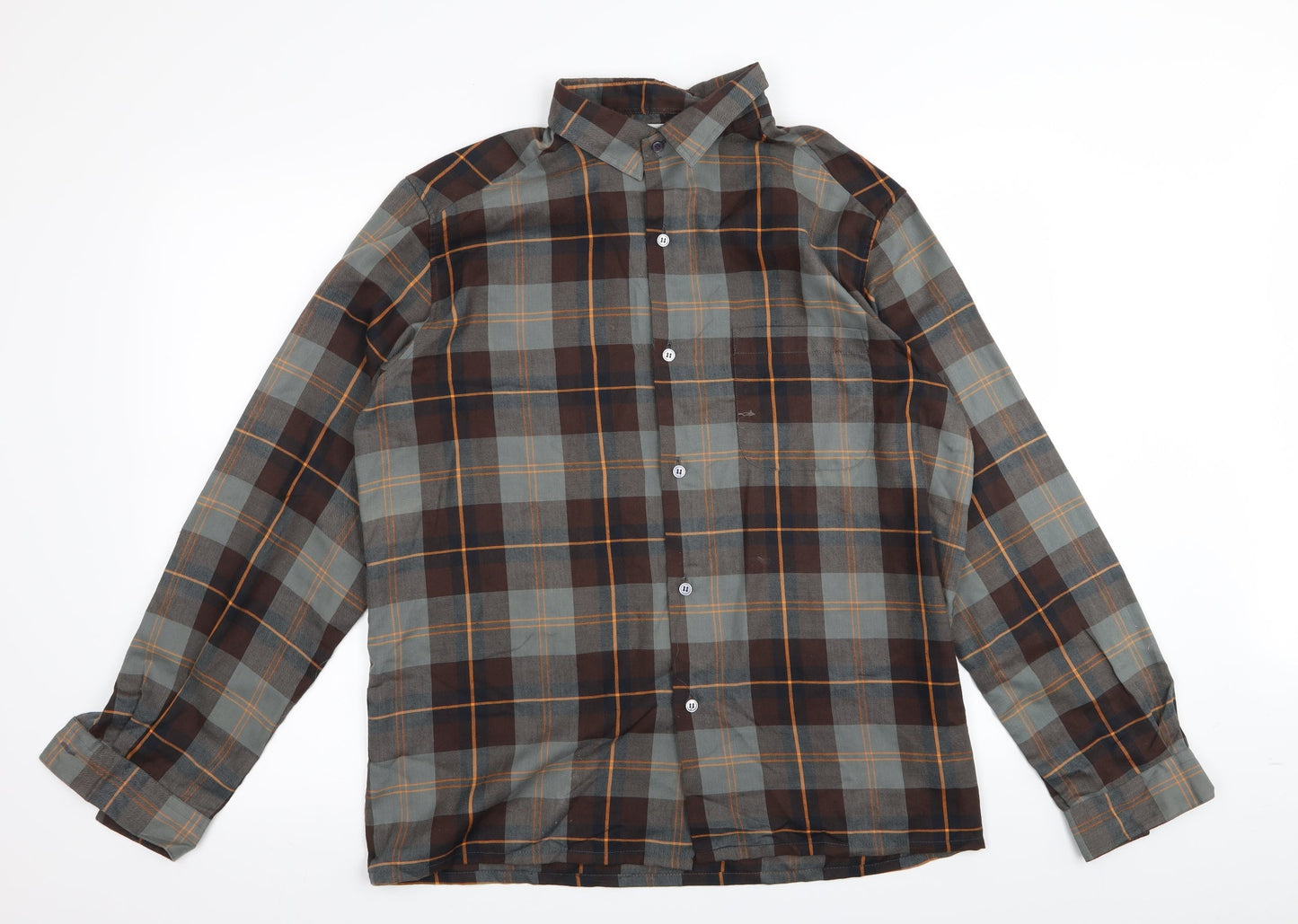 Mens UK Size L compulsive Multicoloured  Button-Up Long Sleeve Casual Shirt