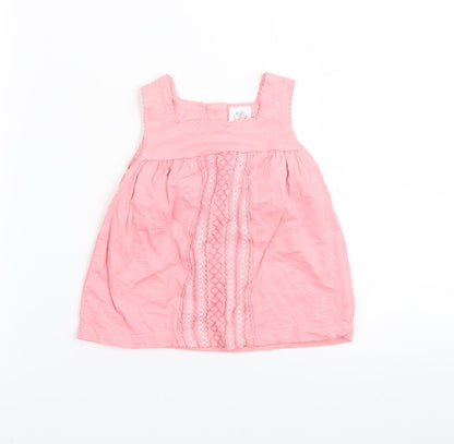 F&F Girls Pink Geometric  Fit & Flare  Size 3-6 Months