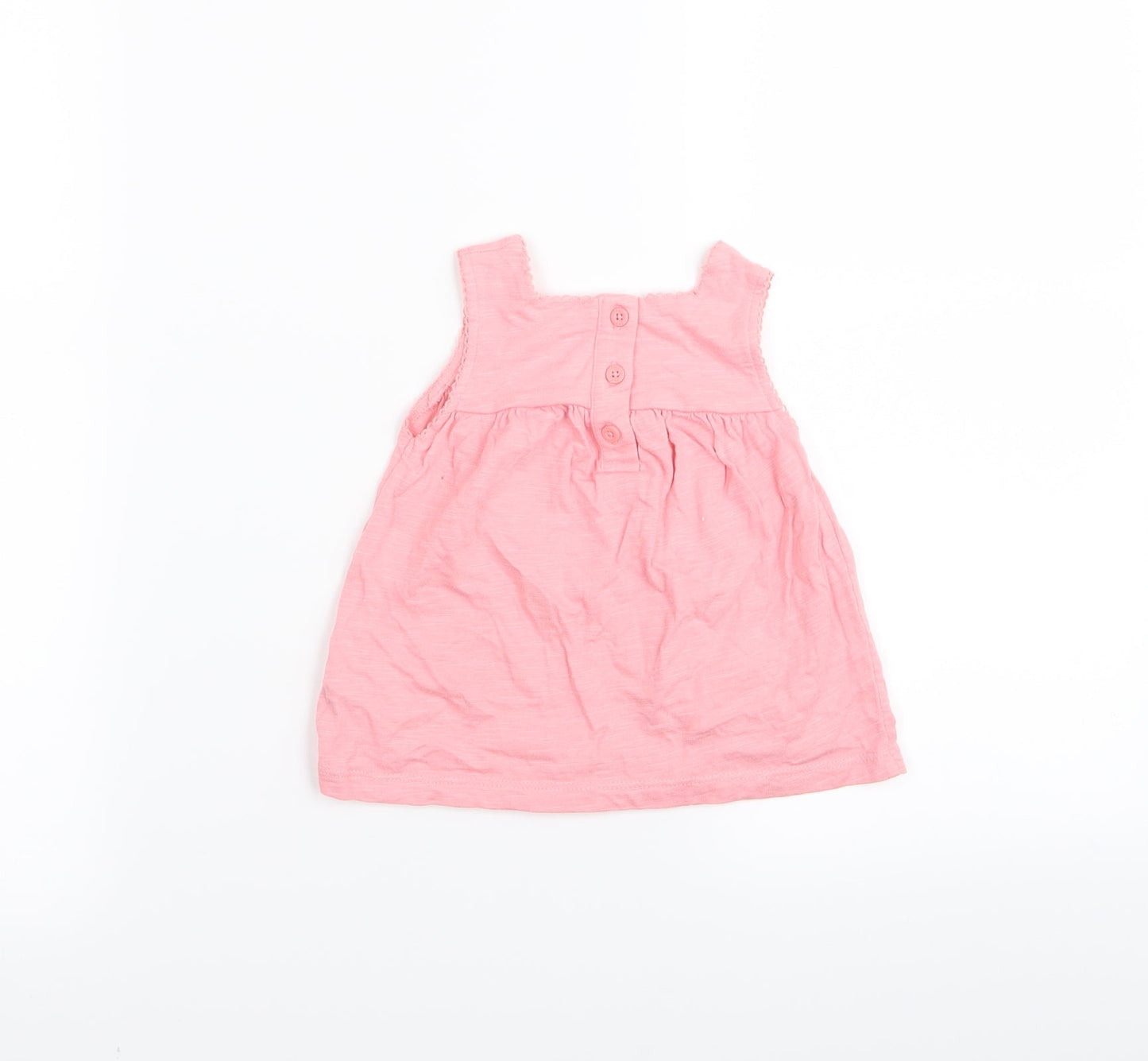 F&F Girls Pink Geometric  Fit & Flare  Size 3-6 Months