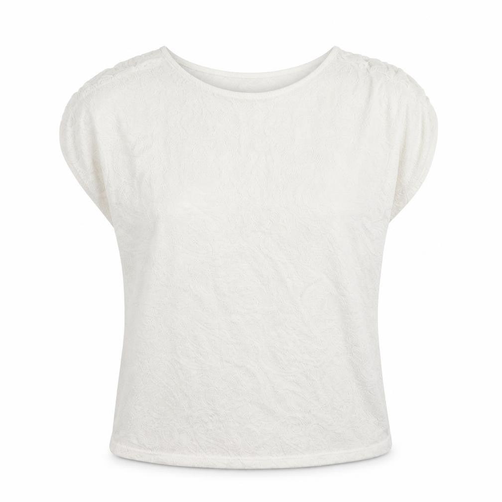 Womens UK Size 10 Warehouse White Basic T-Shirt