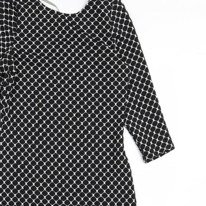 Dorothy Perkins Womens Black Argyle/Diamond  A-Line  Size 12