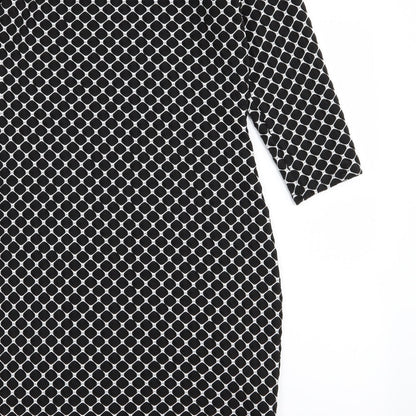 Dorothy Perkins Womens Black Argyle/Diamond  A-Line  Size 12