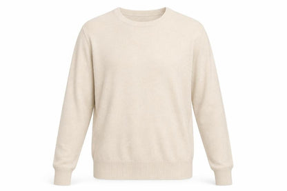 Mens UK Size S Easy Beige Pullover Jumper