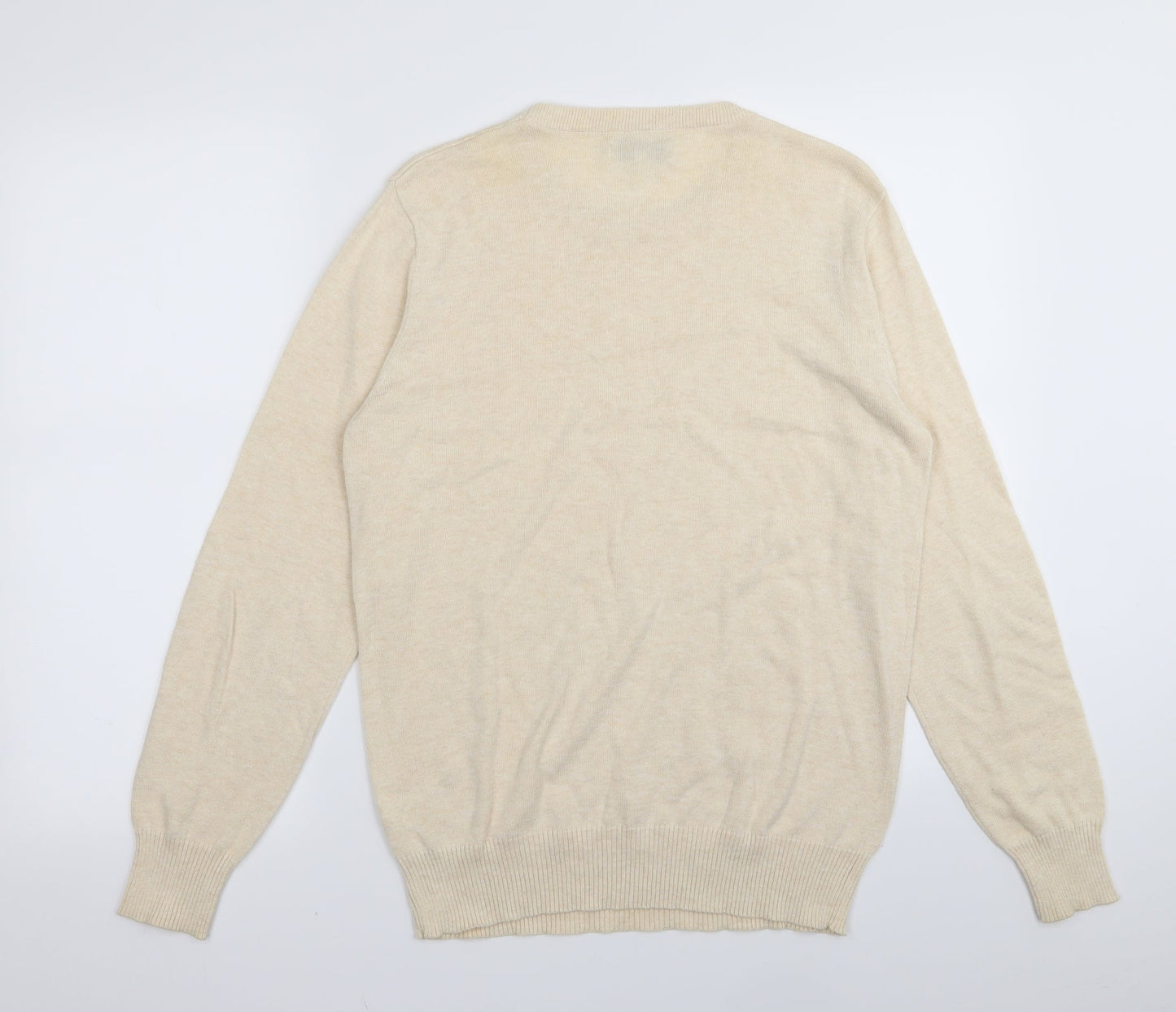 Easy Mens Beige   Pullover Jumper Size S