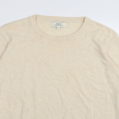Easy Mens Beige   Pullover Jumper Size S