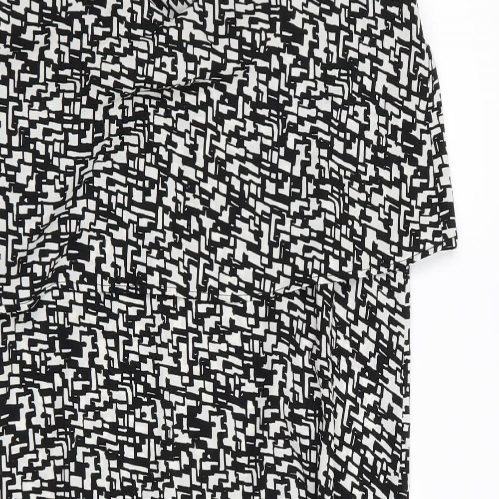 River Island Womens Black Geometric  A-Line  Size 8