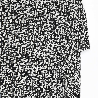 River Island Womens Black Geometric  A-Line  Size 8
