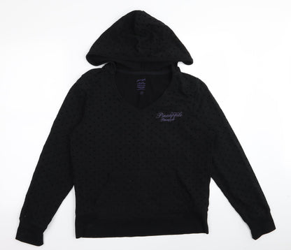 Peacocks Womens Black   Pullover Jumper Size 16  - Heart Detail