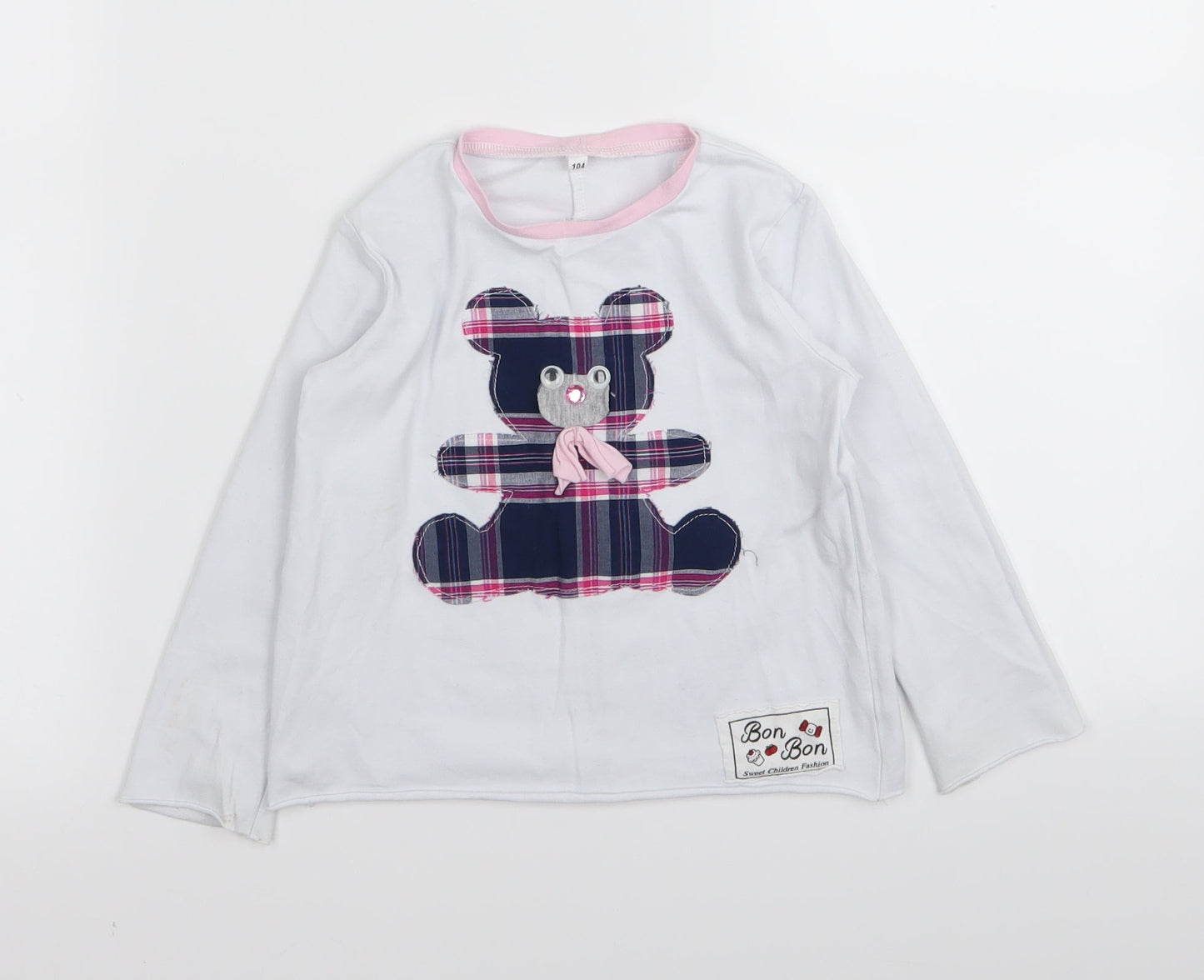 Preworn Girls Blue   Basic T-Shirt Size 4-5 Years