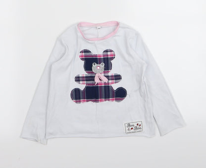 Preworn Girls Blue   Basic T-Shirt Size 4-5 Years