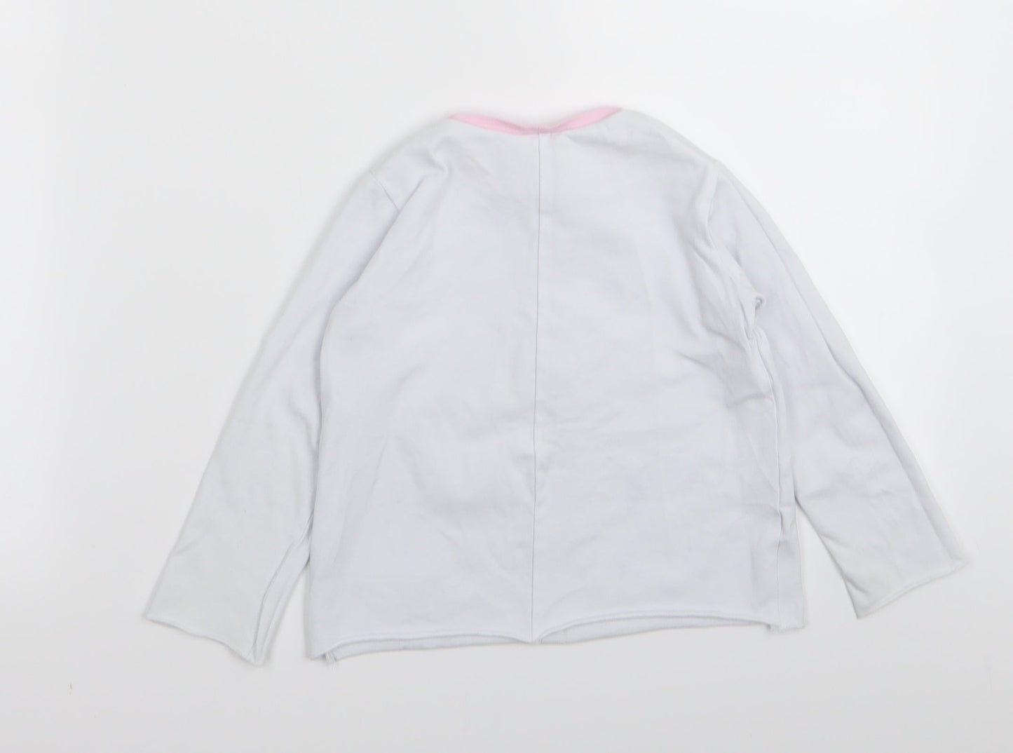 Preworn Girls Blue   Basic T-Shirt Size 4-5 Years