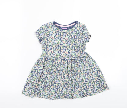 F&F Girls Multicoloured Floral  Fit & Flare  Size 2-3 Years