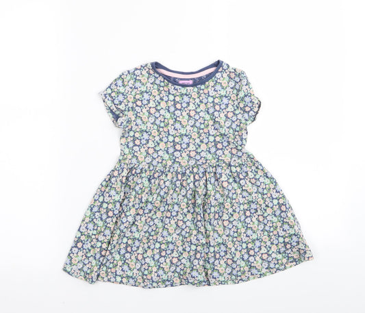 F&F Girls Multicoloured Floral  Fit & Flare  Size 2-3 Years