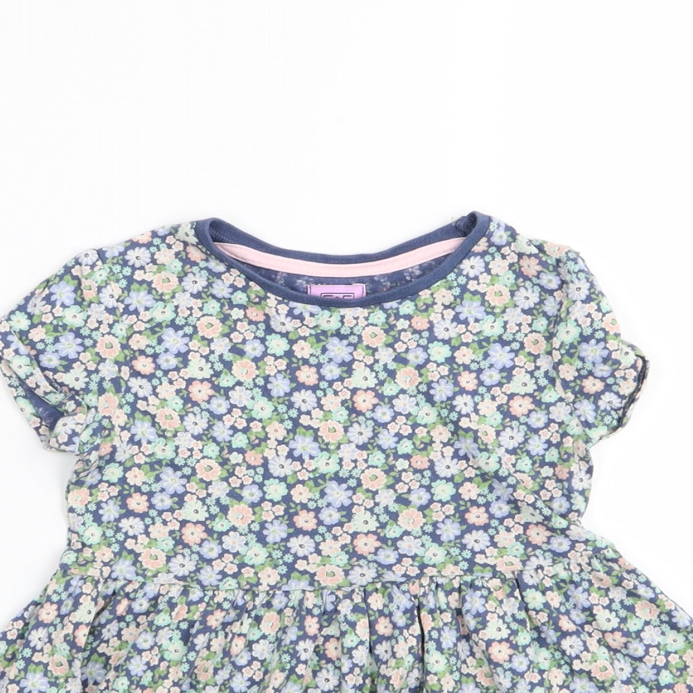 F&F Girls Multicoloured Floral  Fit & Flare  Size 2-3 Years