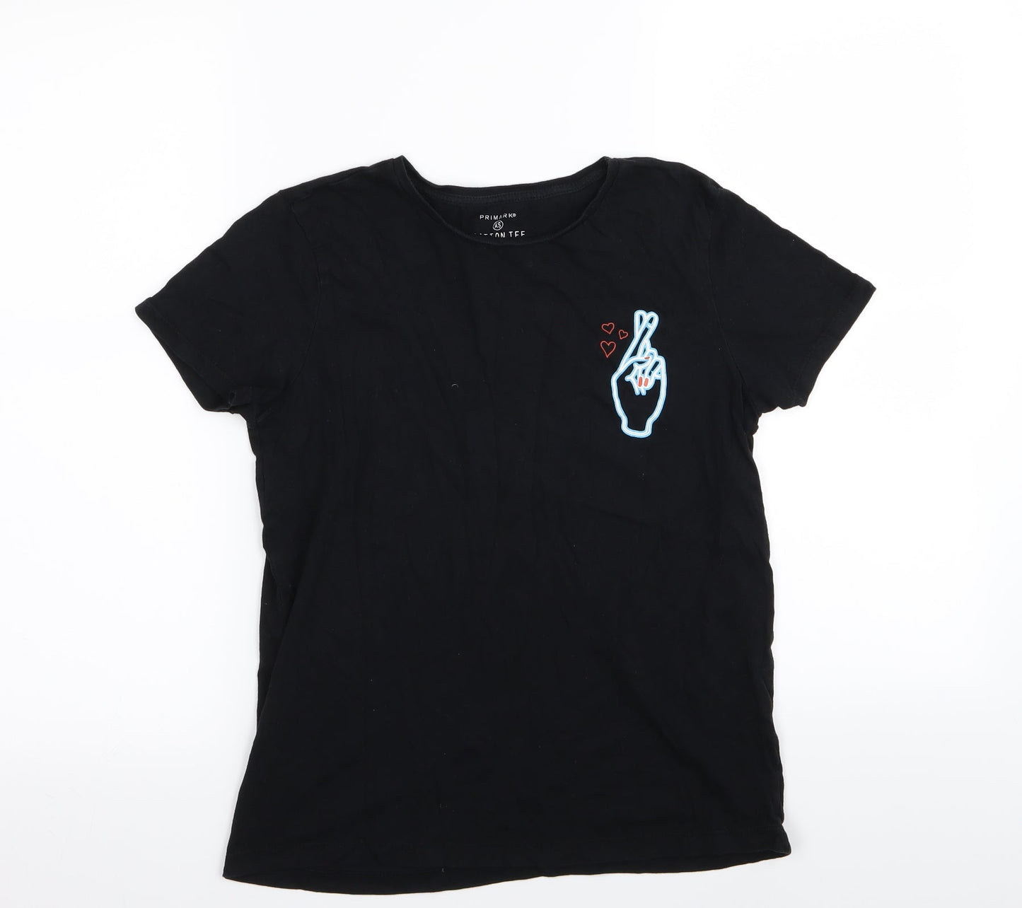 Primark Womens Black   Basic T-Shirt Size 6