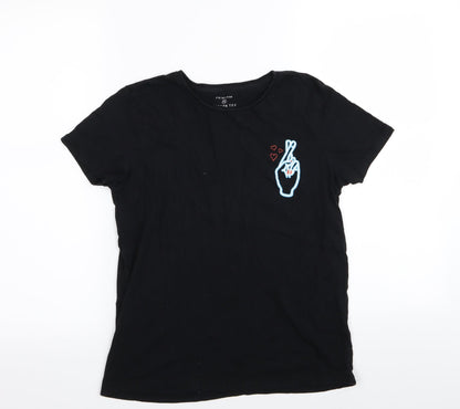 Primark Womens Black   Basic T-Shirt Size 6