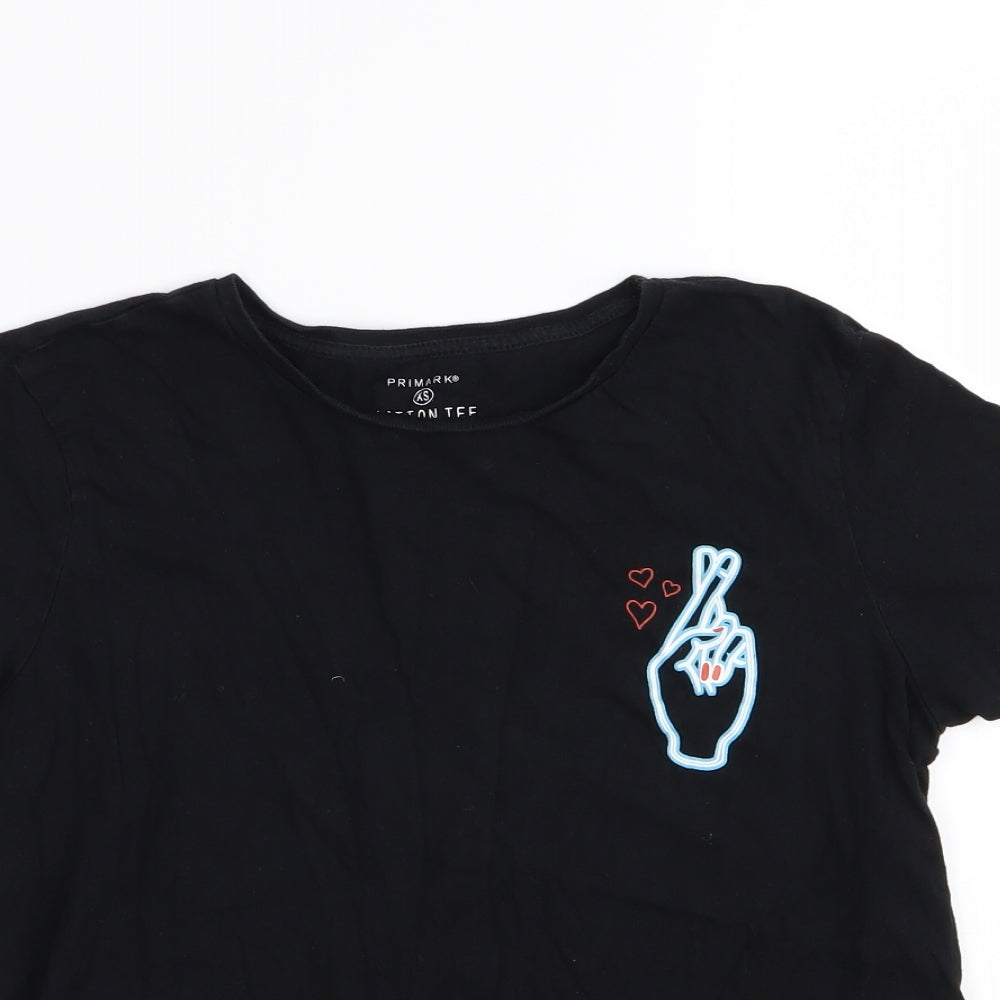 Primark Womens Black   Basic T-Shirt Size 6